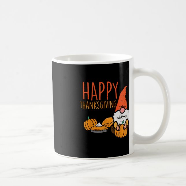 Happy thanksgiving Gnome Pumpkin Cute Fall Manar W Kaffemugg (Höger)