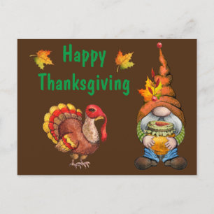 Happy thanksgiving Gnome Vykort