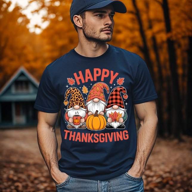 Happy thanksgiving Gnomes Cute Coffee & Pumpkin T Shirt (Skapare uppladdad)