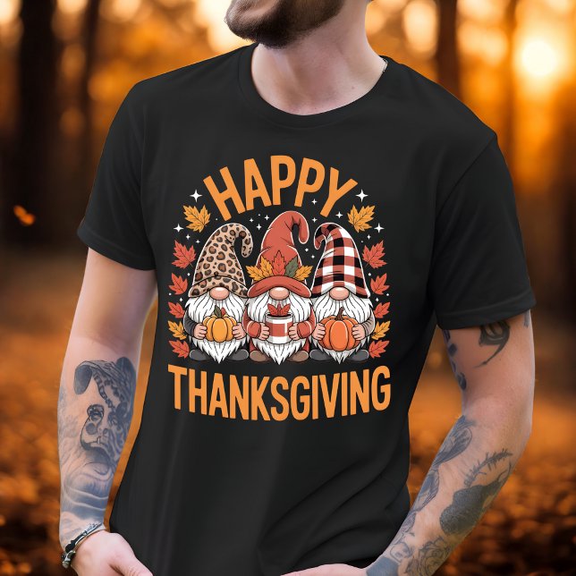 Happy thanksgiving Gnomes Cute Coffee & Pumpkin T Shirt (Skapare uppladdad)