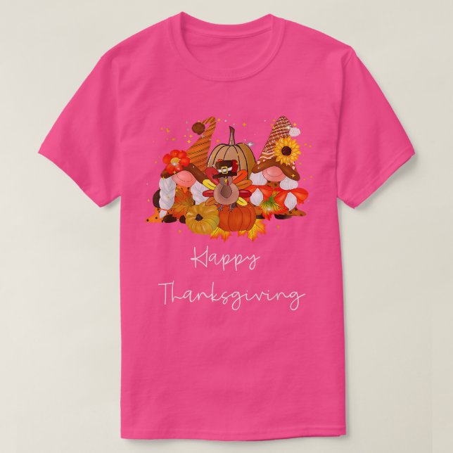 Happy Thanksgiving Gnomes  T Shirt (Design framsida)