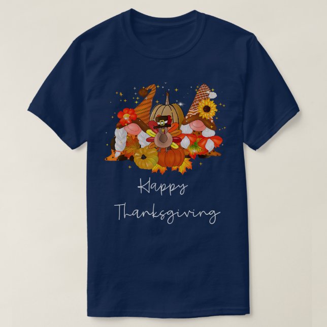 Happy thanksgiving Gnomes T Shirt (Design framsida)