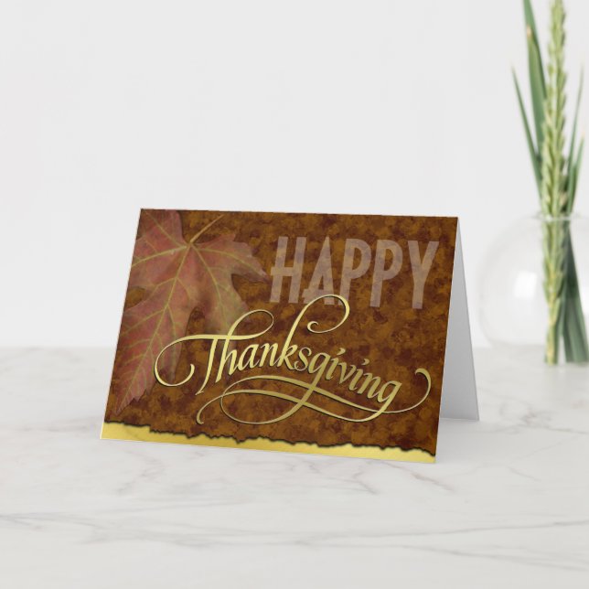 Happy thanksgiving-Golden Helgkort (Framsida)