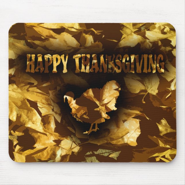 HAPPY THANKSGIVING - Golden Löv och Turkiet Musmatta (Framsidan)