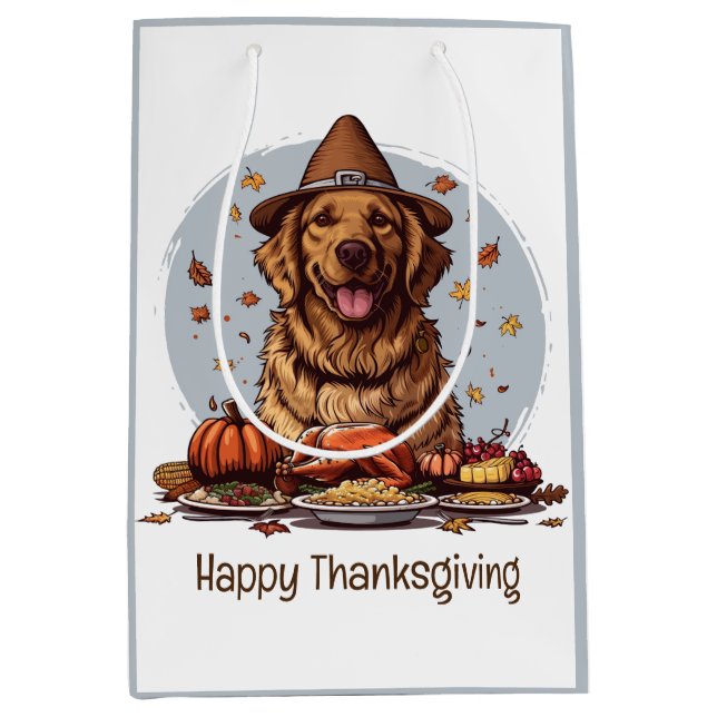 Happy thanksgiving Golden Retriever Hund (Framsidan)