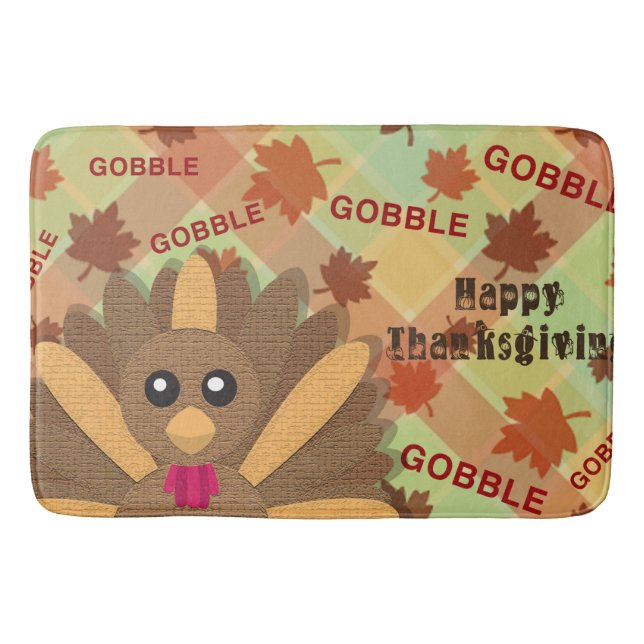 Happy thanksgiving Gooble Gooble Badrumsmatta (Framsidan)