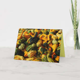 Happy thanksgiving Gourds-hälsningskort Helgkort