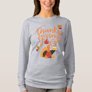 Happy Thanksgiving | Grateful & Blessed Fall T Shirt