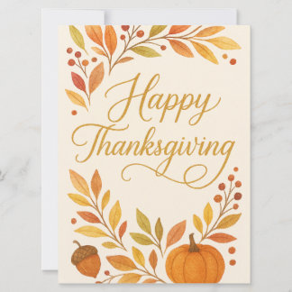 Happy Thanksgiving Greeting Card Julkort