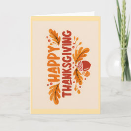 Happy Thanksgiving Greeting Card Kort