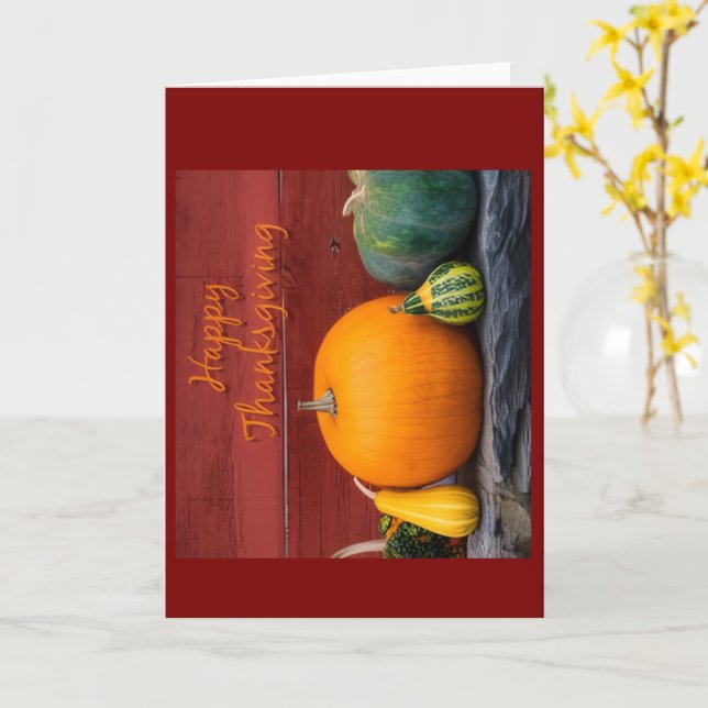 Happy Thanksgiving Greeting Card Kort (Gul blomma)
