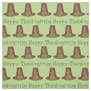 Happy thanksgiving Grönt Brown Pilgrim Puritan Hat Tyg