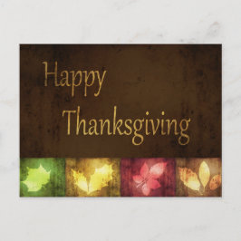 Happy thanksgiving Grunge Lövs Helg Vykort