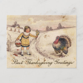 Happy thanksgiving Hälsning Helg Vykort