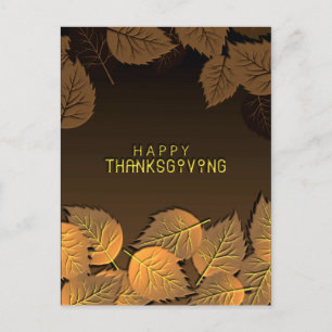 Happy thanksgiving Hälsning med Höst löv Helg Vykort