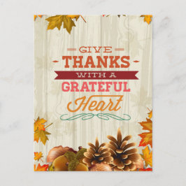Happy thanksgiving Hälsning Vykort