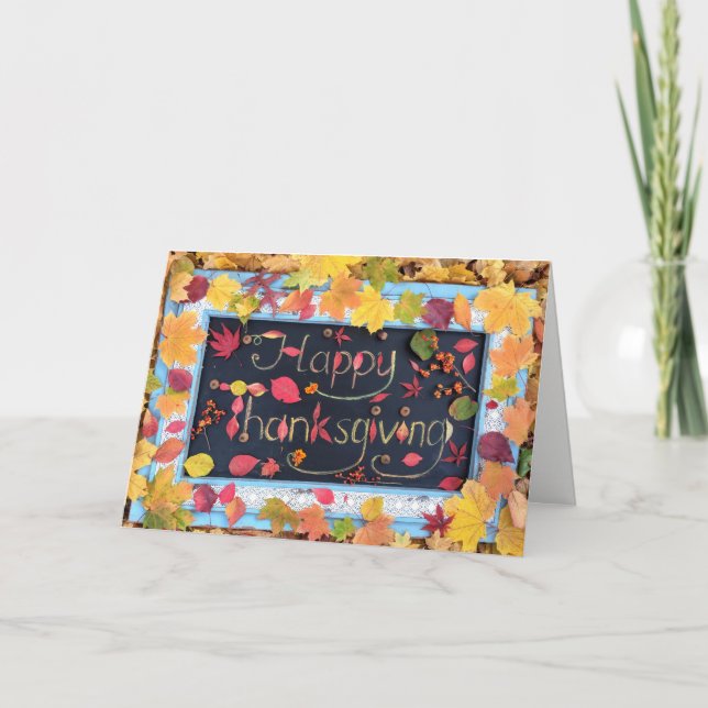 Happy thanksgiving-hälsningskort helgkort (Framsida)