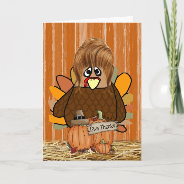 Happy thanksgiving-hälsningskort helgkort (Framsida)