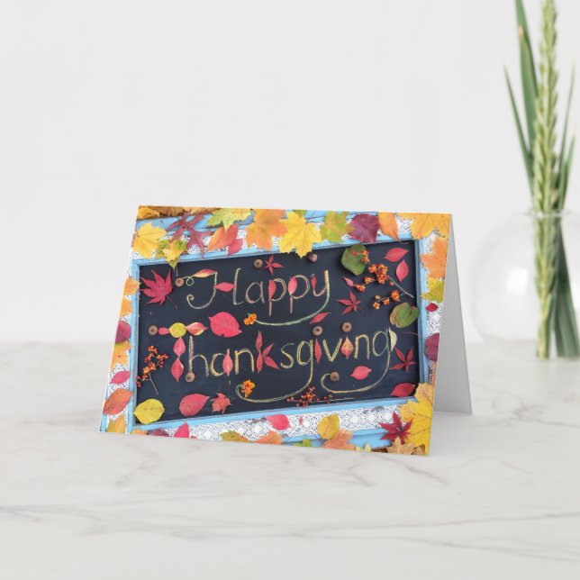 Happy thanksgiving-hälsningskort helgkort (Framsida)