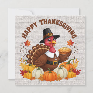 Happy thanksgiving-hälsningskort julkort