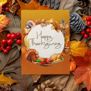 Happy thanksgiving-hälsningskort, Turkiet Kort