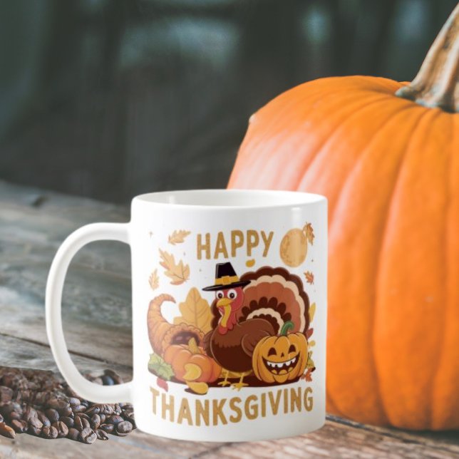 Happy thanksgiving Harvest Autumn Mugg (Skapare uppladdad)