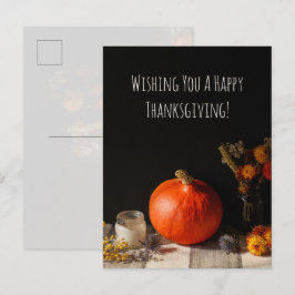 Happy Thanksgiving, harvest still life photo Helg Vykort