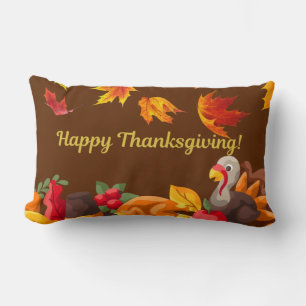 Happy thanksgiving Harvest - Turkey and Vegetables Lumbarkudde