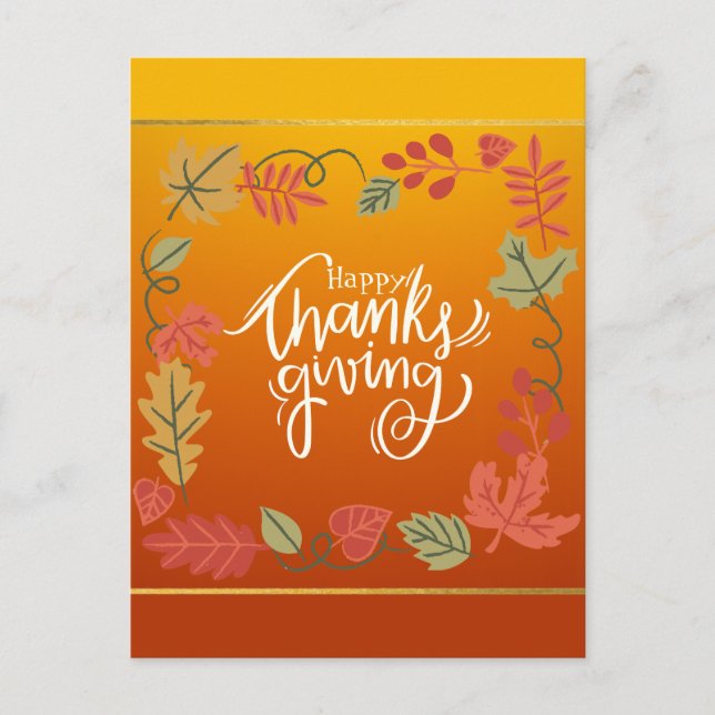 Happy thanksgiving helg vykort (Framsida)
