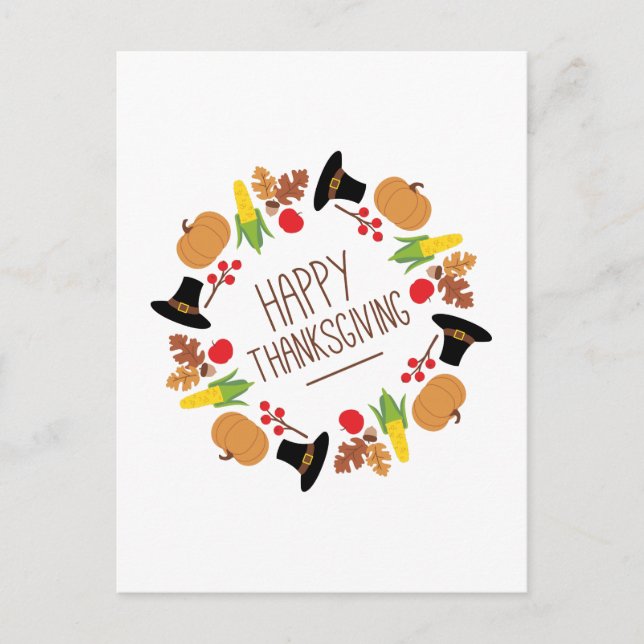 Happy thanksgiving helg vykort (Framsida)