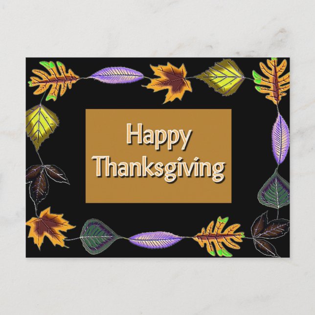 Happy thanksgiving helg vykort (Framsida)