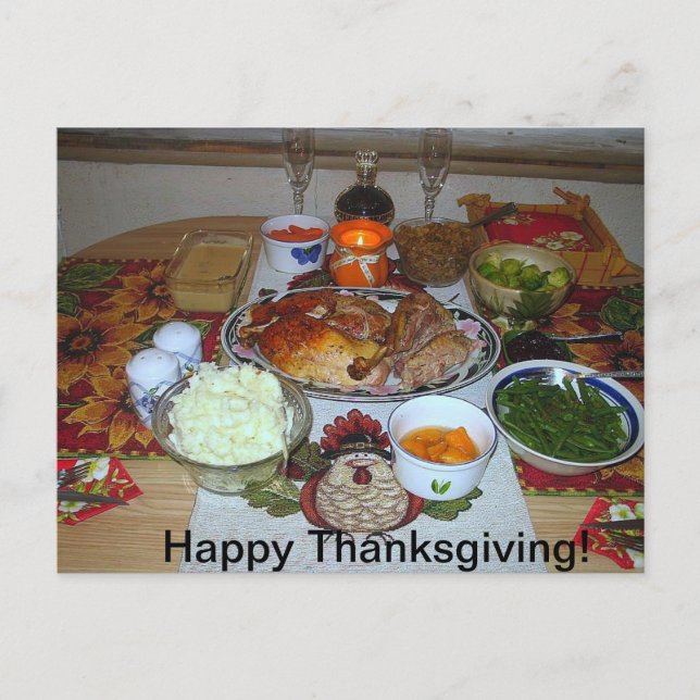Happy thanksgiving! helg vykort (Framsida)