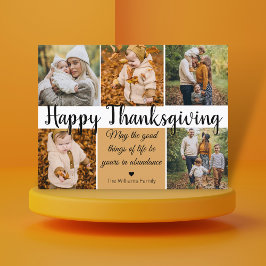 happy thanksgiving helgdag 5-fotosamlingslägenskap vykort