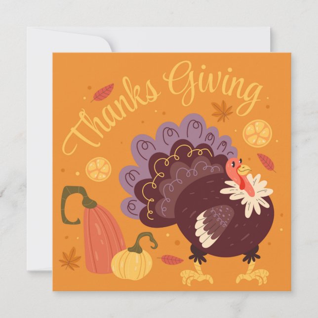 Happy thanksgiving Helgdag Card Julkort (Framsida)