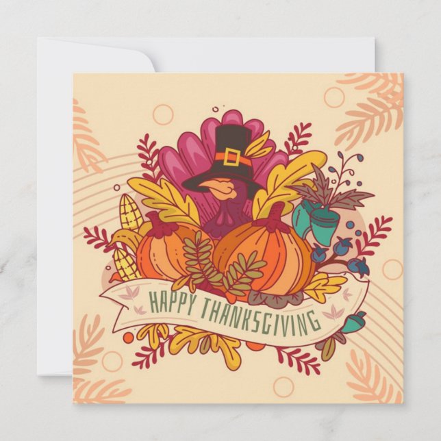 Happy thanksgiving Helgdag Card Julkort (Framsida)