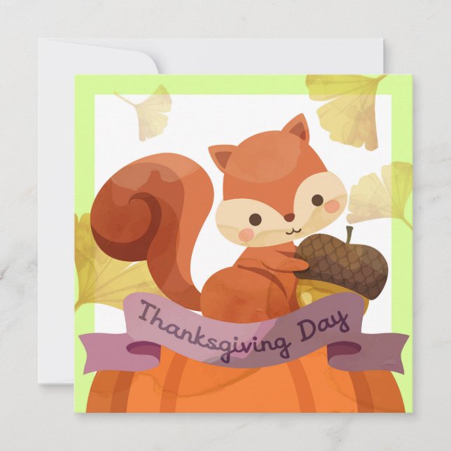 Happy thanksgiving Helgdag Card Julkort (Framsida)