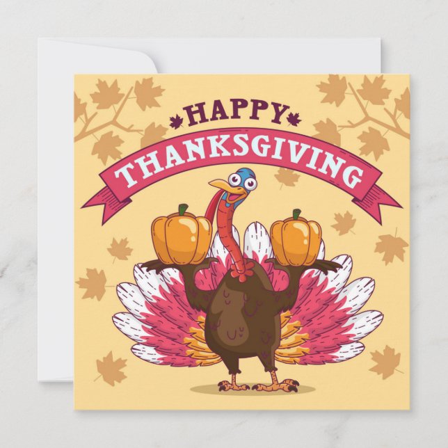 Happy thanksgiving Helgdag Card Julkort (Framsida)
