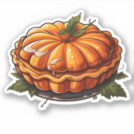Happy thanksgiving Helgdag Tecknad Pumpkin Paj Klistermärken