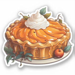 Happy thanksgiving Helgdag Tecknad Pumpkin Paj Klistermärken