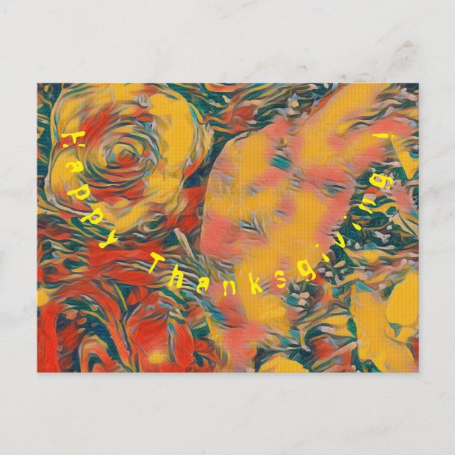 Happy thanksgiving! Helgdag vykort (Framsida)