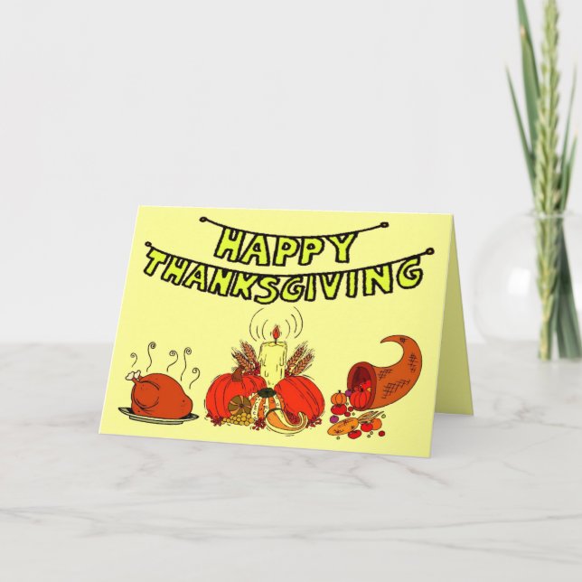 Happy thanksgiving helgkort (Framsida)