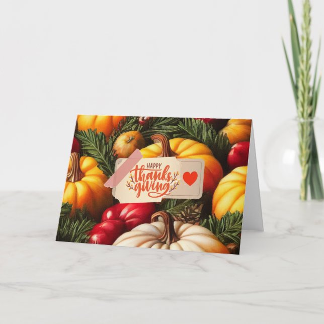 Happy thanksgiving helgkort (Framsida)
