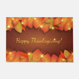 Happy thanksgiving Höst löv Door Mat