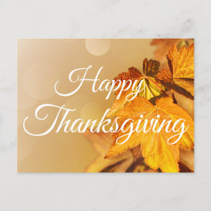 Happy thanksgiving Höst löv Helg Vykort