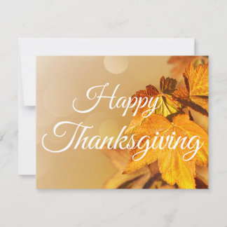 Happy thanksgiving Höst löv Julkort