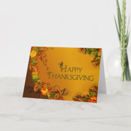 happy thanksgiving - Höst löv - kristna Helgkort