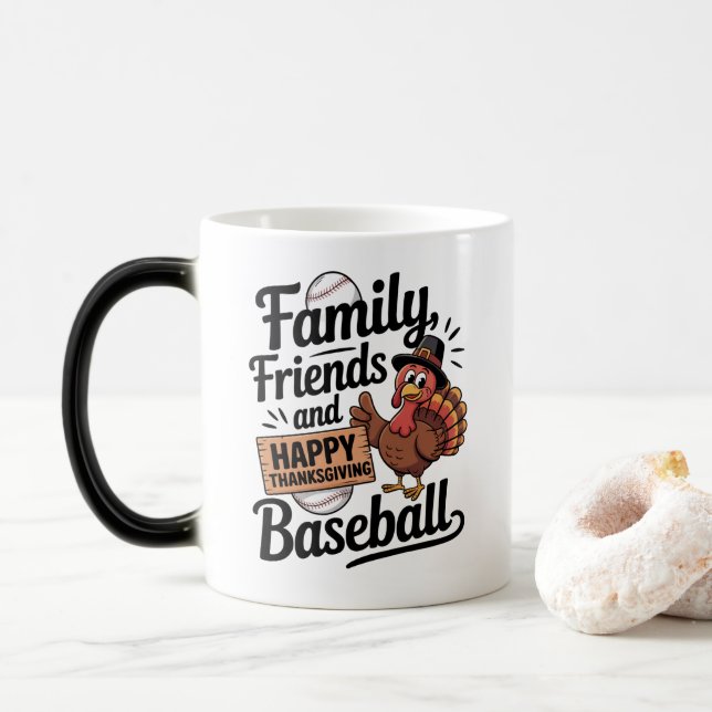 Happy thanksgiving Höst löv Magisk Mugg (Med munk)