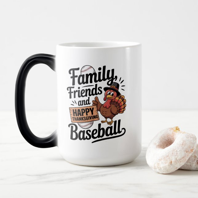 Happy thanksgiving Höst löv Magisk Mugg (Med munk)