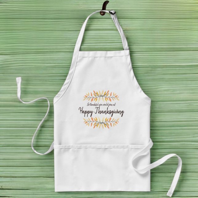 Happy thanksgiving Hösten Färg Löv Gräns Förkläde (Apron front for Thanksgiving or fall celebration.)