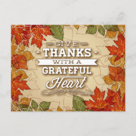 Happy thanksgiving hösten Hälsning Vykort